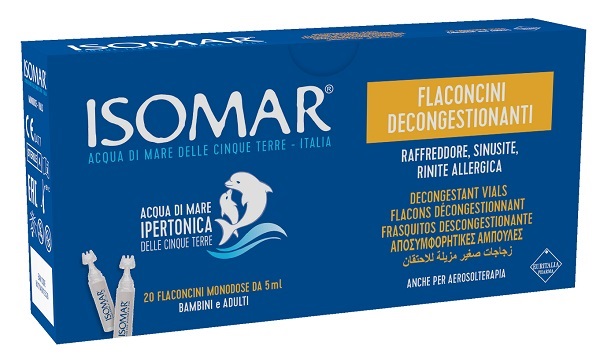 ISOMAR SOLUZIONE DECONGESTIONANTE NASALE 20 FLACONCINI 5 ML - farmavitality.it