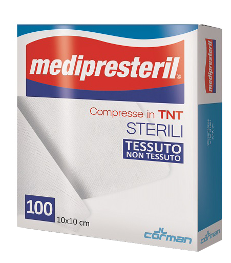 GARZA COMPRESSA MEDIPRESTERIL TNT 10X10CM 100 PEZZI - farmavitality.it