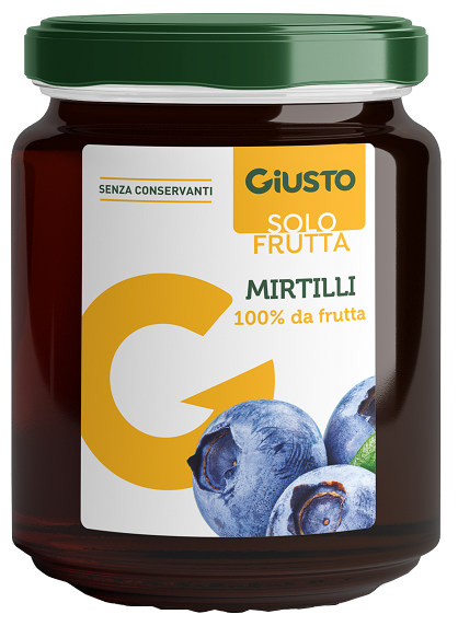 Farmafood Giusto Solo Frutta Marmellata Mirtilli 284 G - farmavitality.it
