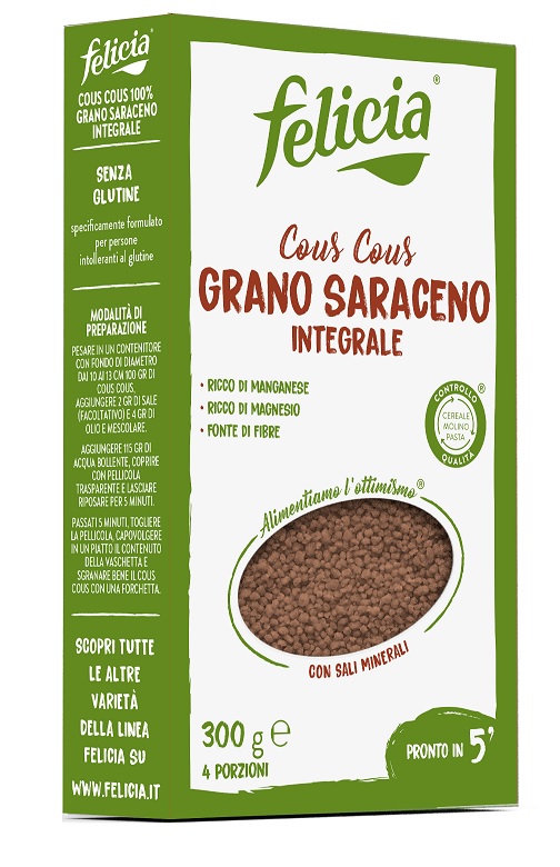 FELICIA COUS COUS GRANO SARACENO INTEGRALE 300 G - farmavitality.it