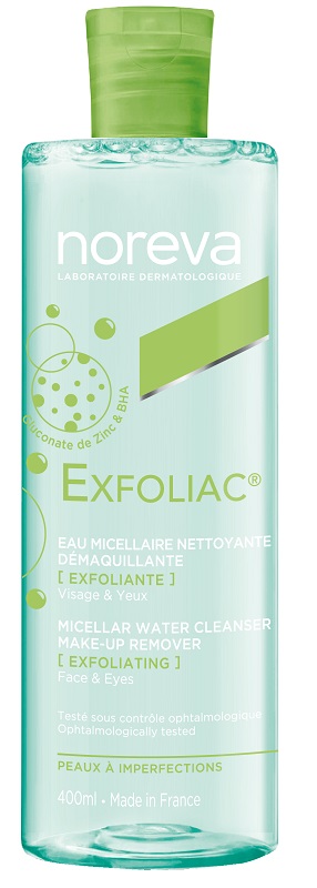 EXFOLIAC ACQUA MICELLARE DETERGENTE STRUCCANTE ESFOLIANTE 400 ML - farmavitality.it