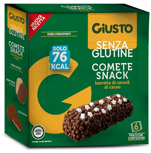 GIUSTO SENZA GLUTINE COMETE SNACK 120 G - farmavitality.it