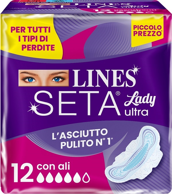 LINES SETA ULTRA ASSORBENTI LADY ALI DWCT 12 PEZZI - farmavitality.it