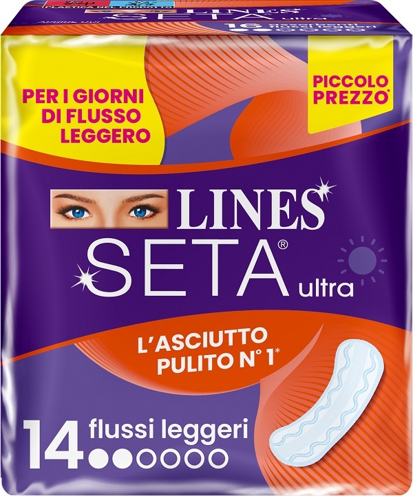 LINES SETA ULTRA ASSORBENTI LEGGERO DWCT 14 PEZZI - farmavitality.it