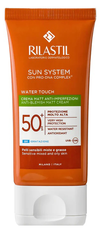 RILASTIL SUN SYSTEM WATER TOUCH FLUIDO SPF50+ 50 ML NUOVA FORMULAZIONE - farmavitality.it