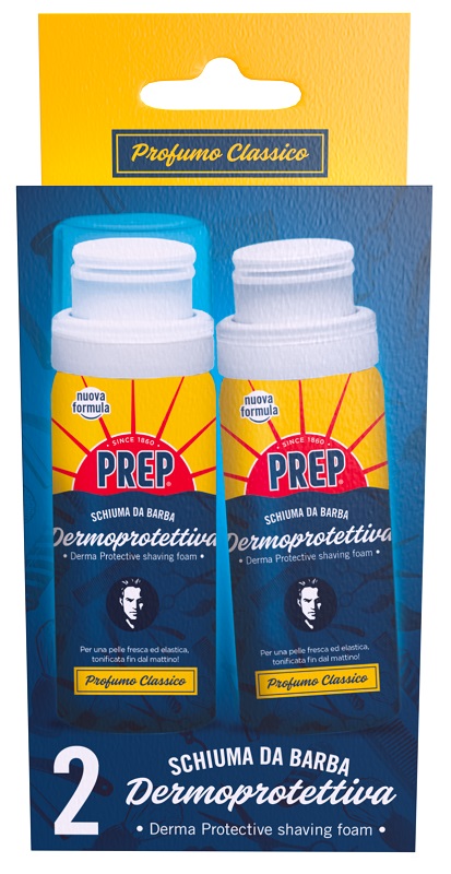 PREP SCHIUMA BARBA CLASSICA 2 PEZZI DA 50 ML - farmavitality.it