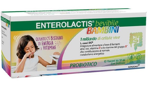 ENTEROLACTIS BAMBINI BEVIBILE 12 FLACONI DA 10 ML - farmavitality.it