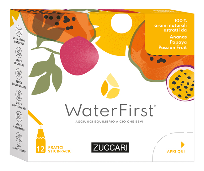 WATER FIRST ANANAS-PAPAYA-PASSION FRUIT 12 STICK PACK - farmavitality.it