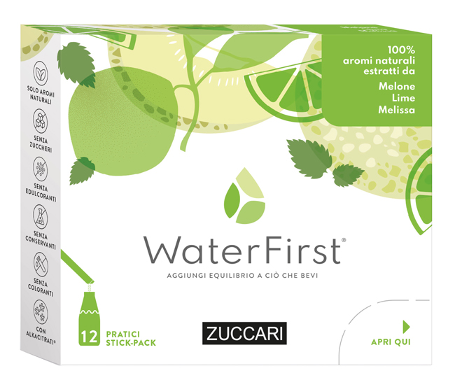 WATER FIRST MELONE-LIME-MELISSA 12 STICK PACK - farmavitality.it