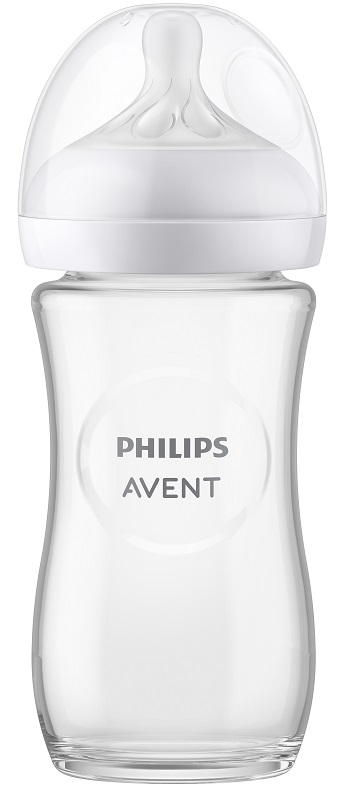 AVENT BIBERON NATURAL RESPONSE IN VETRO DA 240ML TETTARELLA FLUSSO 3 - farmavitality.it