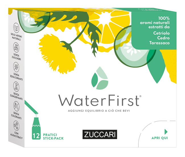 WATER FIRST CETRIOLO-CEDRO-TARASSACO 12 STICK PACK - farmavitality.it