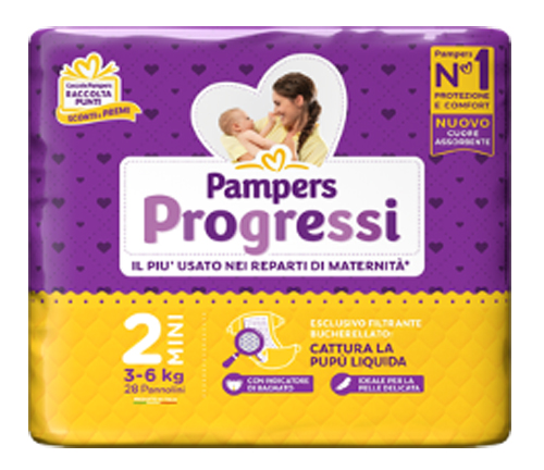 PAMPERS PROGRESSI MINI 28 PEZZI - farmavitality.it