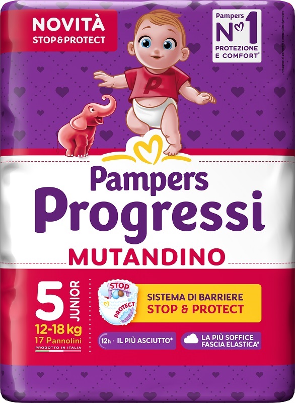 PAMPERS PROGRESSI MUTANDINA JUNIOR 17 PEZZI - farmavitality.it