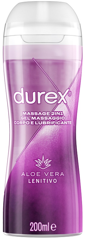 DUREX MASSAGE 2 IN 1 GEL MASSAGGIO CORPO E LUBRIFICANTE ALOE VERA 200 ML - farmavitality.it