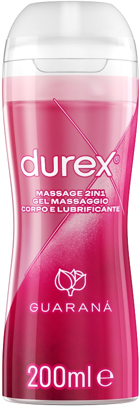DUREX MASSAGE 2 IN 1 GEL MASSAGGIO CORPO E LUBRIFICANTE GUARANA' 200 ML - farmavitality.it