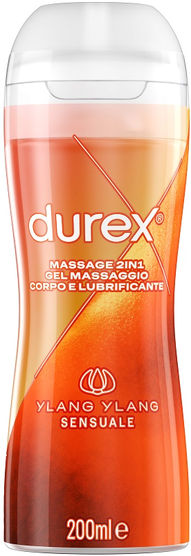 DUREX MASSAGE 2 IN 1 GEL MASSAGGIO CORPO E LUBRIFICANTE YLANG YLANG 200 ML - farmavitality.it