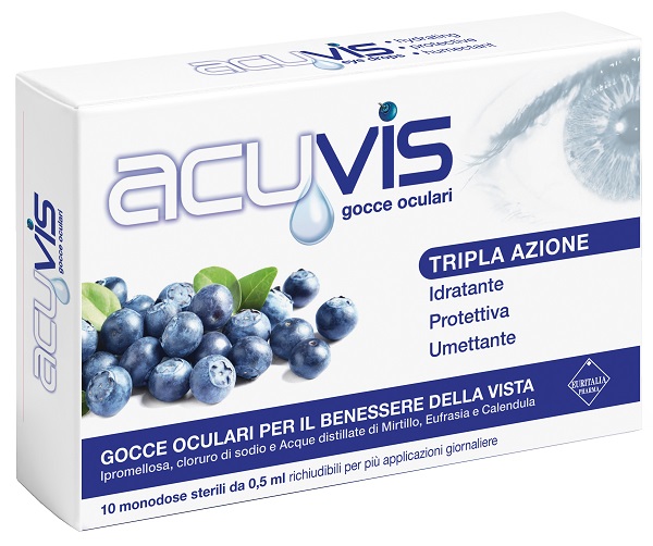 GOCCE OCULARI ACUVIS 10 FLACONCINI 0,5 ML - farmavitality.it