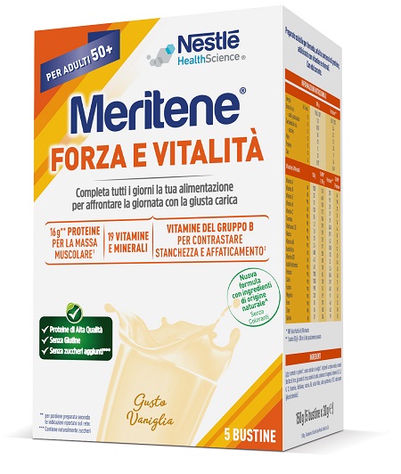 MERITENE FORZA E VITALITA' VANIGLIA 5 BUSTINE DA 30 G - farmavitality.it