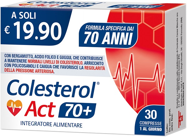 COLESTEROL ACT 70+ 30 COMPRESSE - farmavitality.it
