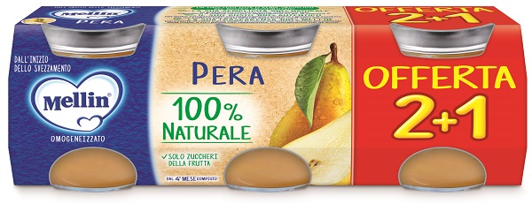 MELLIN OMOGENEIZZATO PERA 3 PEZZI DA 100 G - farmavitality.it