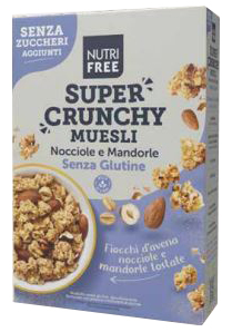 NUTRIFREE SUPER CRUNCHY MUESLI NOCCIOLE E MANDORLE SENZA ZUCCHERI AGGIUNTI 300 G - farmavitality.it