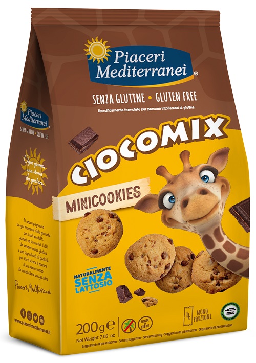 PIACERI MEDITERRANEI CIOCOMIX MINI COOKIES 4 MONOPORZIONI DA 50 G - farmavitality.it