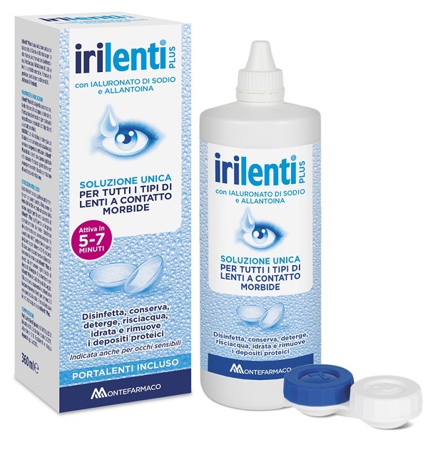 SOLUZIONE UNICA PER LENTI A CONTATTO IRILENTI 360 ML + PORTALENTI - farmavitality.it
