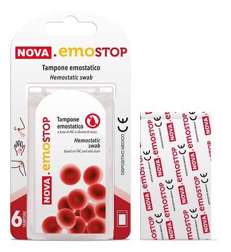 NOVA EMOSTOP TAMPONE EMOSTATICO 6 PEZZI - farmavitality.it