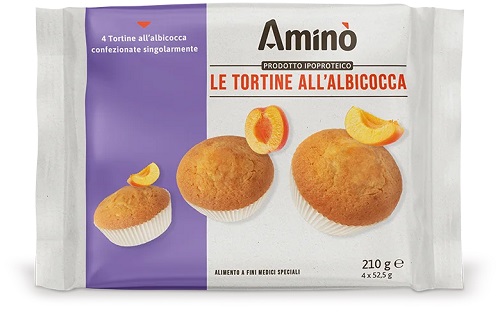 AMINO' LE TORTINE ALBICOCCA 4 PEZZI DA 52,5 G - farmavitality.it