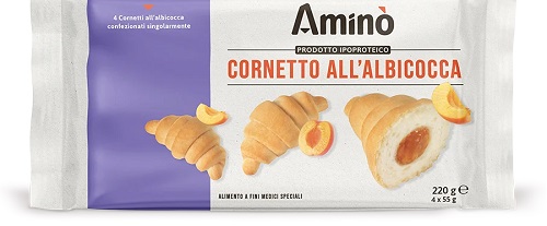 AMINO' CORNETTO ALBICOCCA 4 PEZZI DA 55 G - farmavitality.it