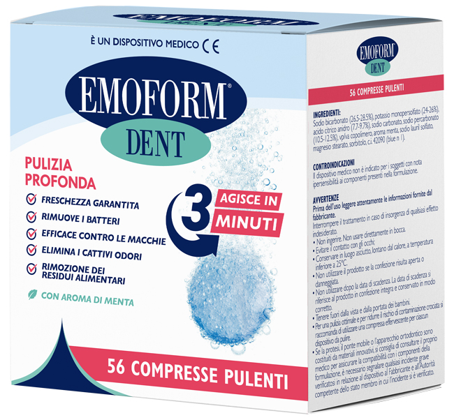 COMPRESSE PULENTI EMOFORM DENT 56 PEZZI - farmavitality.it