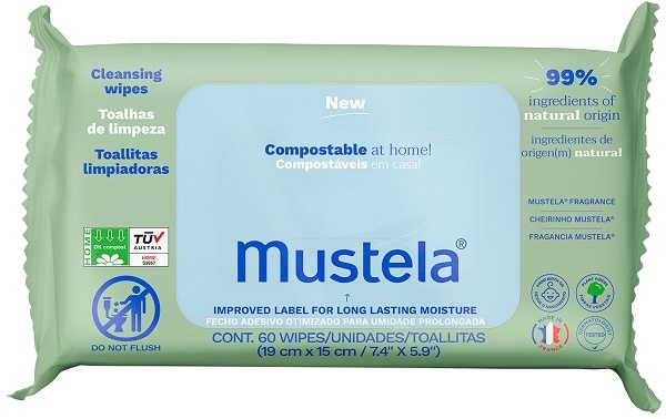 MUSTELA SALVIETTE COMPOSTABILI PROFUMATE 60 PEZZI - farmavitality.it
