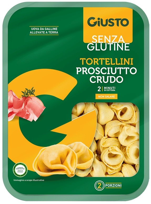 GIUSTO SENZA GLUTINE TORTELLINI PROSCIUTTO CRUDO 250 G - farmavitality.it