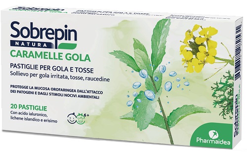 SOBREPIN NATURA CARAMELLA GOLA 20 PASTIGLIE - farmavitality.it