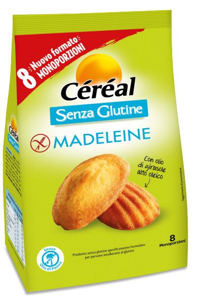 CEREAL MADELEINE SENZA GLUTINE 8 PEZZI DA 28,5 G - farmavitality.it