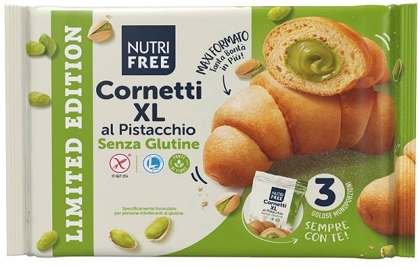 NUTRIFREE CORNETTI XL PISTACCHIO 3 PEZZI - farmavitality.it