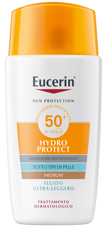 EUCERIN SUN FLUIDO ULTRA LEGGERO TINTED SPF50+ 50 ML - farmavitality.it