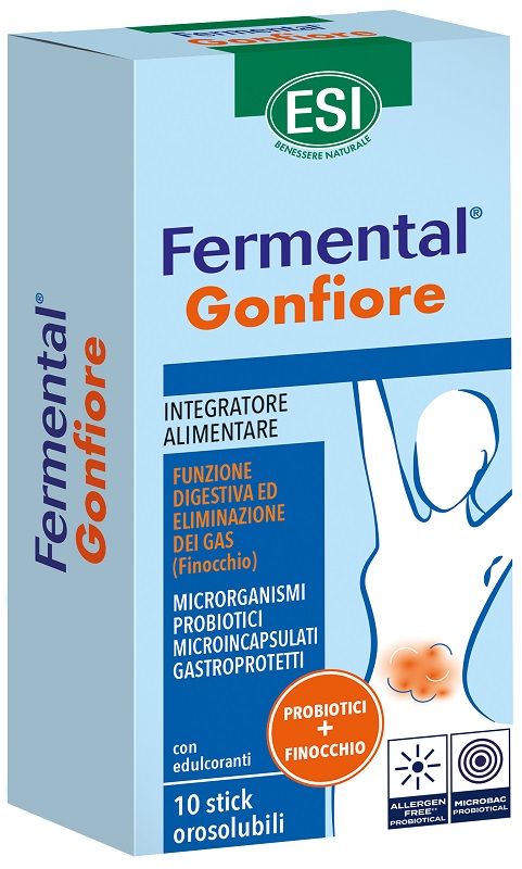 ESI FERMENTAL GONFIORE 10 STICK OROSOLUBILI - farmavitality.it