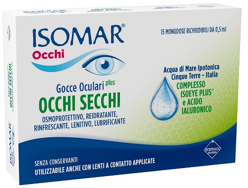 ISOMAR OCCHI SECCHI PLUS GOCCE OCULARI ACIDO IALURONICO 0,20% 15 FLACONCINI - farmavitality.it