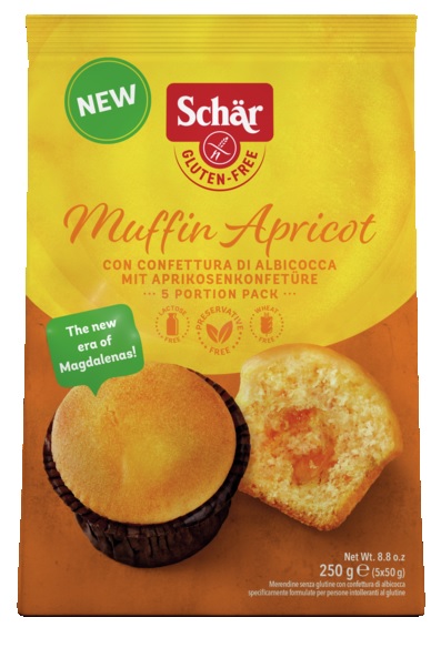 SCHAR MUFFIN APRICOT 5 PEZZI DA 50 G - farmavitality.it
